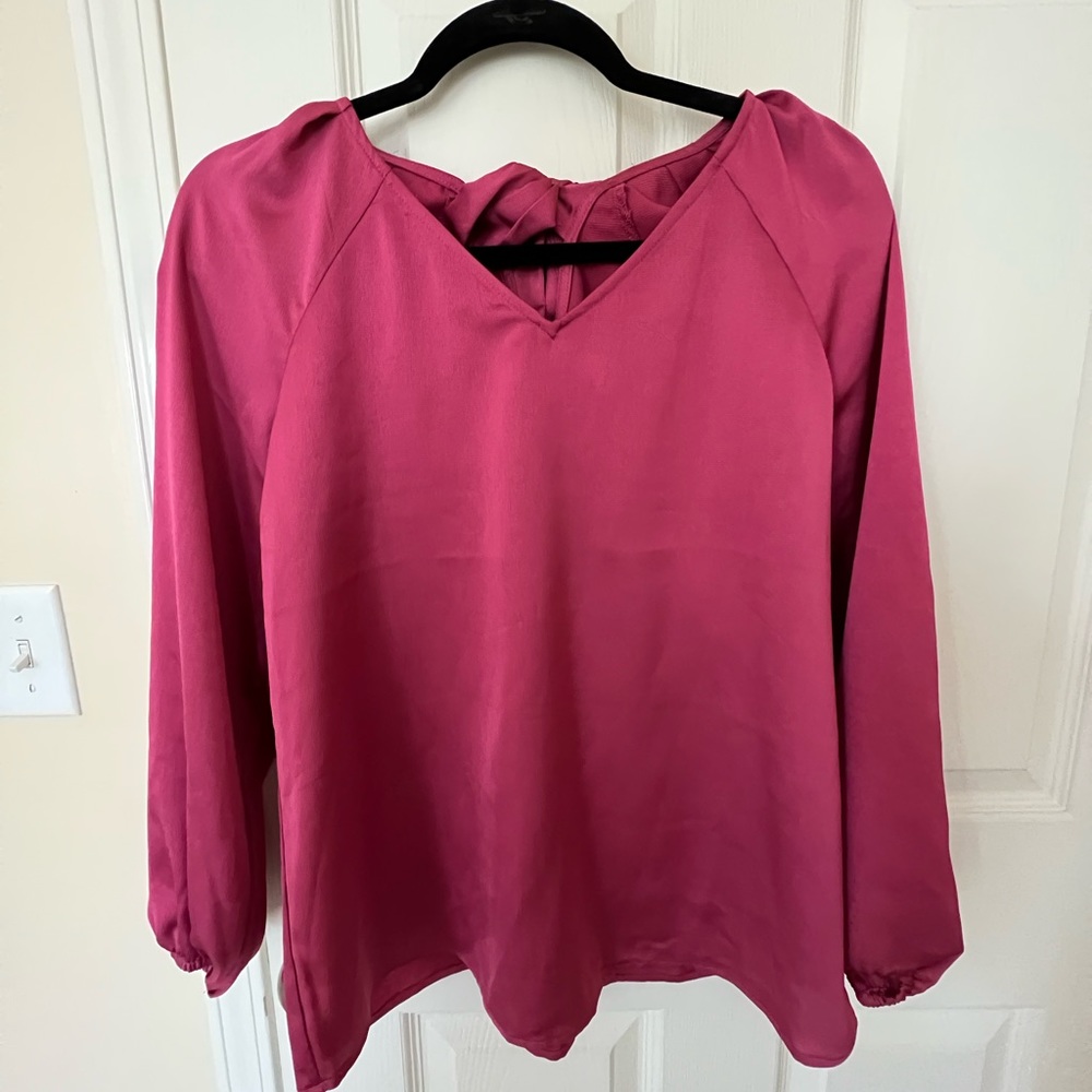 Nine West “wineberry” woven top. M. Brand new with tags
